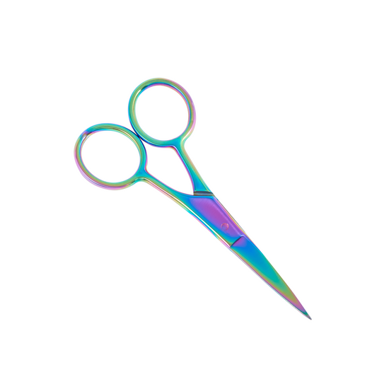 high quality lash scissors in rainbow color